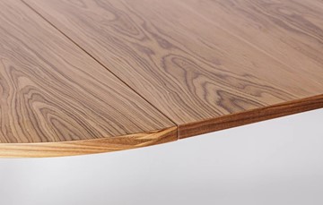 Кухонный раздвижной круглый стол Шпон Ореха д. 100 см МДФ ножки вишня в Миассе - предосмотр 20
