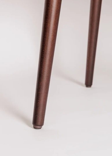 Обеденный круглый раздвижной стол Шпон Ореха д. 90 см МДФ ножки орех в Челябинске - изображение 5