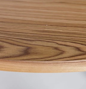 Кухонный стол круглый Шпон Ореха д. 90 см МДФ светлый орех в Миассе - предосмотр 7