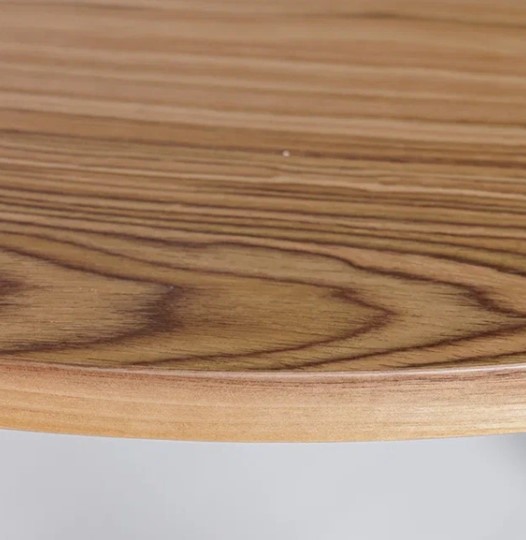 Кухонный стол круглый Шпон Ореха д. 90 см МДФ светлый орех в Миассе - изображение 7