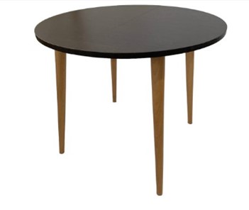 Кухонный раздвижной круглый стол Creo-line Венге 90*90 см ЛДСП в Миассе