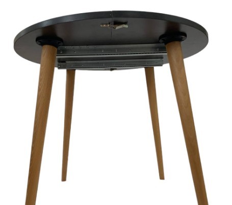 Кухонный раздвижной круглый стол Венге 90*90 см ЛДСП в Копейске - изображение 5