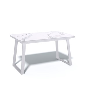 Кухонный стол раздвижной AZ1200 (белый/керамика мрамор белый) в Магнитогорске