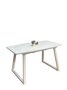 Стол раздвижной AZ1400 (белый/керамика мрамор белый) в Копейске