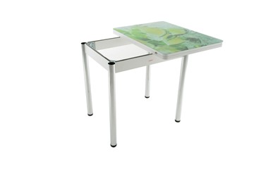 Кухонный раскладной стол Бари дерево №8 (стекло капучино/белый) в Копейске - предосмотр 2