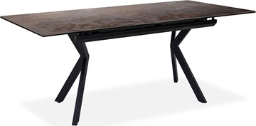 Кухонный раздвижной стол Бордо 2CX 160х90 (Oxide Moro/Графит) в Миассе - предосмотр 1