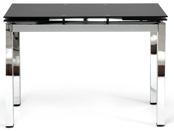 Раздвижной стол CAMPANA ( mod. 346 ) металл/стекло 70x110/170x76, хром/черный арт.11413 в Челябинске - изображение 3