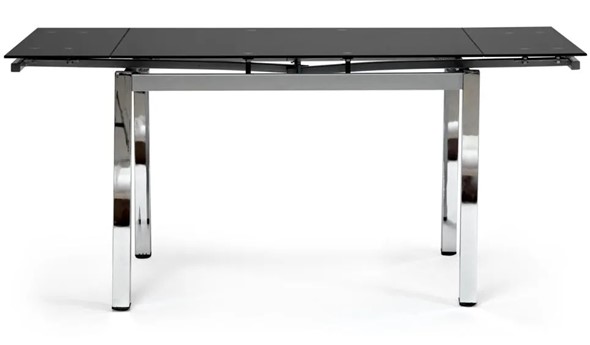 Раздвижной стол CAMPANA ( mod. 346 ) металл/стекло 70x110/170x76, хром/черный арт.11413 в Челябинске - изображение