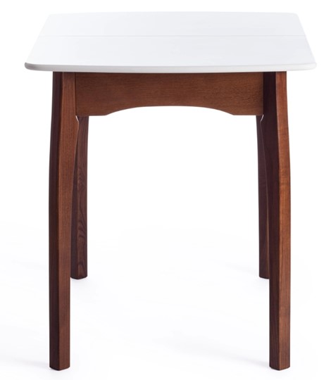 Кухонный стол раскладной Caterina, бук/мдф, 100+30x70x75, коричневый, белый арт.15856 в Челябинске - изображение 1