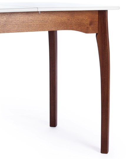 Кухонный стол раскладной Caterina, бук/мдф, 100+30x70x75, коричневый, белый арт.15856 в Челябинске - изображение 10