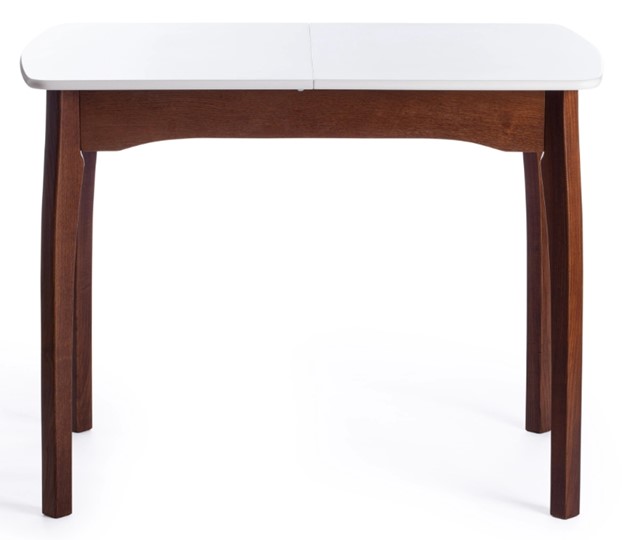 Кухонный стол раскладной Caterina, бук/мдф, 100+30x70x75, коричневый, белый арт.15856 в Челябинске - изображение 2