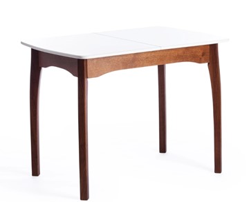 Кухонный стол раскладной Caterina, бук/мдф, 100+30x70x75, коричневый, белый арт.15856 в Челябинске - предосмотр 3