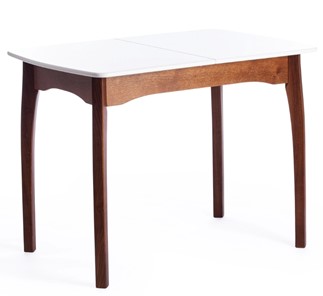 Кухонный стол раскладной Caterina, бук/мдф, 100+30x70x75, коричневый, белый арт.15856 в Копейске