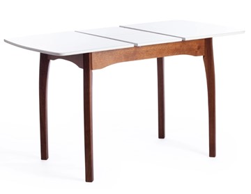 Кухонный стол раскладной Caterina, бук/мдф, 100+30x70x75, коричневый, белый арт.15856 в Челябинске - предосмотр 5