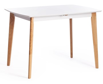 Маленький стол Claire, дерево гевея/МДФ, 110+30x75x75 Белый/натуральный арт.15111 в Магнитогорске