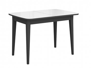 Кухонный стол раздвижной Dikline M110 Венге/стекло белое глянец/ножки MM венге в Магнитогорске