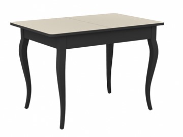 Кухонный стол раскладной Dikline M110 венге/стекло крем сатин/ножки MC венге в Магнитогорске