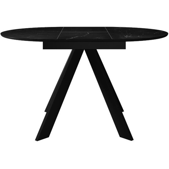 Кухонный стол раскладной DikLine SKC100 D1000 Керамика Черный мрамор / опоры черные в Челябинске - изображение 2