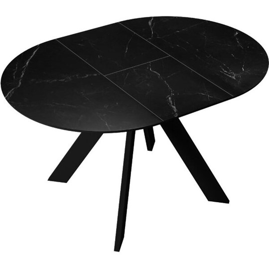 Кухонный стол раскладной DikLine SKC100 D1000 Керамика Черный мрамор / опоры черные в Челябинске - изображение 6