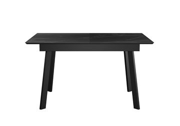 Керамический обеденный стол DikLine SKH125 Керамика Черный мрамор/подстолье черное/опоры черные (2 уп.) в Миассе