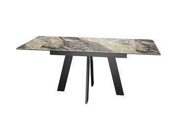Кухонный раскладной стол DikLine SKM120 Керамика Amadeus/подстолье черное/опоры черные в Копейске - предосмотр 2