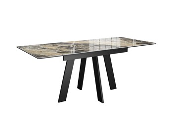 Кухонный раскладной стол DikLine SKM120 Керамика Amadeus/подстолье черное/опоры черные в Копейске - предосмотр 3