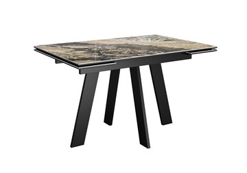 Кухонный раскладной стол DikLine SKM120 Керамика Amadeus/подстолье черное/опоры черные в Копейске - предосмотр 4