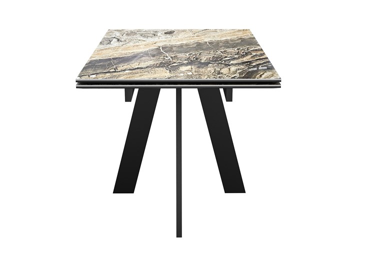 Кухонный раскладной стол DikLine SKM120 Керамика Amadeus/подстолье черное/опоры черные в Магнитогорске - изображение 5