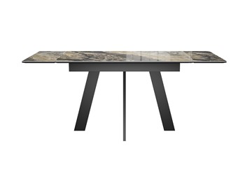 Кухонный раскладной стол DikLine SKM120 Керамика Amadeus/подстолье черное/опоры черные в Копейске - предосмотр 6