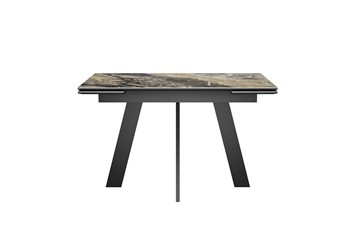 Кухонный раскладной стол DikLine SKM120 Керамика Amadeus/подстолье черное/опоры черные в Копейске - предосмотр 7