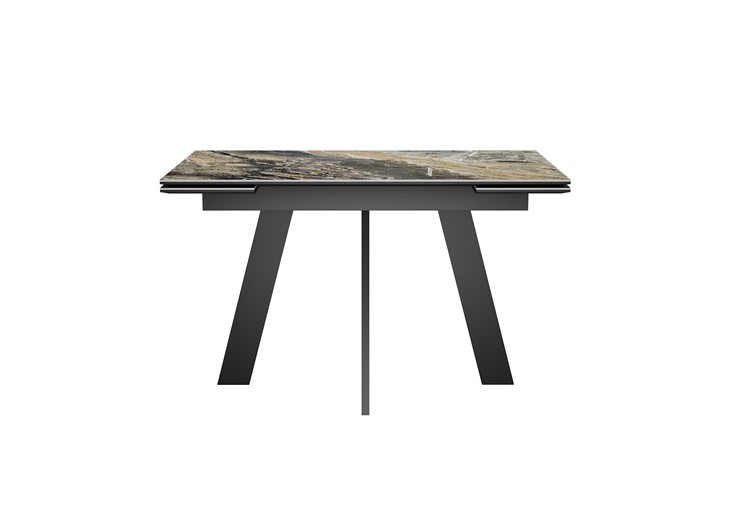 Кухонный раскладной стол DikLine SKM120 Керамика Amadeus/подстолье черное/опоры черные в Копейске - изображение 7
