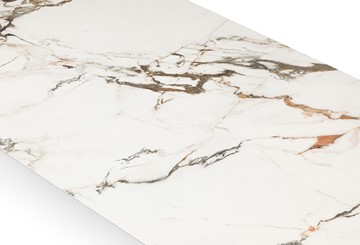 Кухонный стол раскладной DT9305CI (200-300) белый керамика KL-188/золотая пудра в Челябинске - предосмотр 9