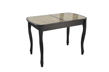Стеклянный стол Экстра 2 цвет венге-арабика (1000х600х745) в Миассе