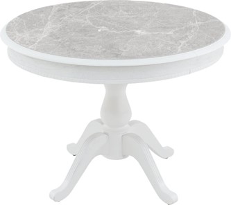 Овальный стол Фабрицио-1 Glass, Круг 1000, фотопечать (Мрамор 5) в Миассе