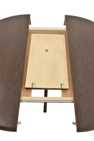 Обеденный раздвижной стол Фабрицио-1 исп. Круг 1000, Тон 9 (Морилка/Эмаль) в Челябинске - изображение 6
