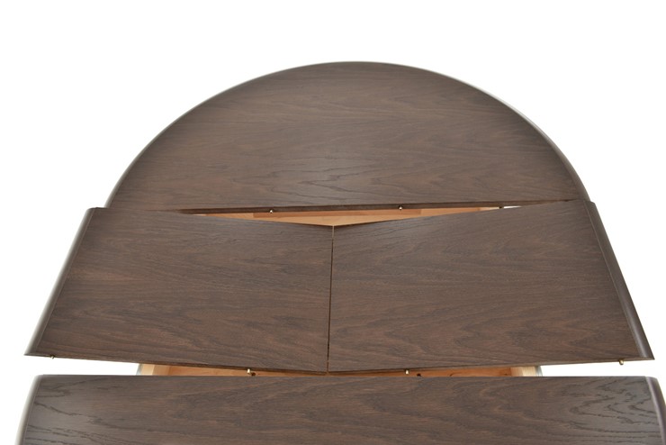 Кухонный раздвижной стол Фабрицио-1 исп. Круг 820, Тон 9 (Морилка/Эмаль) в Миассе - изображение 4