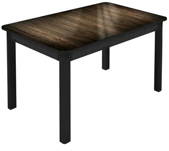 Кухонный стол раскладной Гамбург исп. 1, ноги метал. крашеные №23 (Exclusive h125/черный) в Челябинске - предосмотр