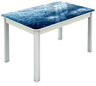 Кухонный раскладной стол Гамбург исп. 1, ноги метал. крашеные №23 (Exclusive h157/белый) в Магнитогорске