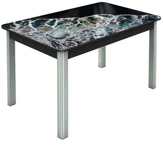 Кухонный стол раздвижной Гамбург исп. 1, ноги метал. крашеные №23 (Exclusive h258/черный) в Миассе