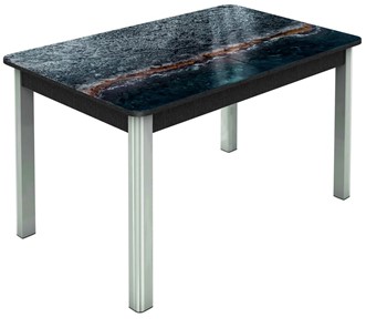 Кухонный раскладной стол Гамбург исп. 2, ноги метал. крашеные №23 (Exclusive h138/черный) в Копейске