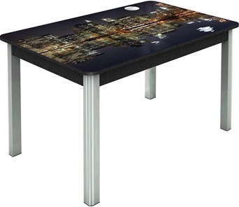 Обеденный раздвижной стол Гамбург исп.1 ноги метал. крашеные №23, Фотопечать (Города №8) в Челябинске