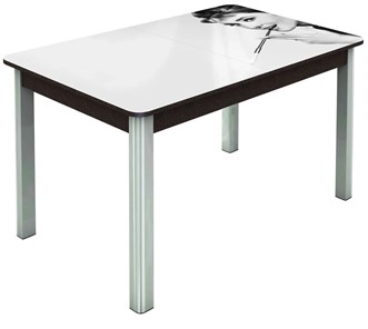 Обеденный раздвижной стол Гамбург Мини, ноги метал. крашеные №23 (Exclusive h111/венге) в Миассе
