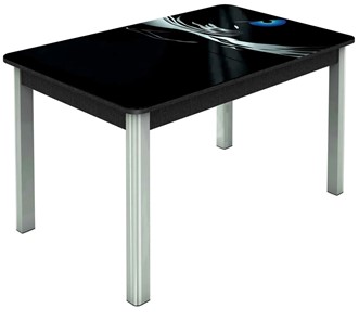 Кухонный стол раскладной Гамбург Мини, ноги метал. крашеные №23 (Exclusive h112/черный) в Челябинске - предосмотр