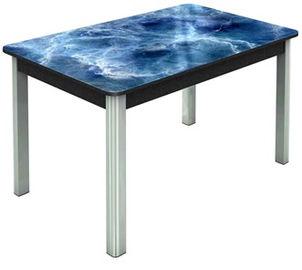Кухонный стол раскладной Гамбург Мини, ноги метал. крашеные №23 (Exclusive h126/черный) в Магнитогорске