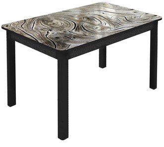 Кухонный стол раскладной Гамбург Мини, ноги метал. крашеные №23 (Exclusive h140/черный) в Магнитогорске