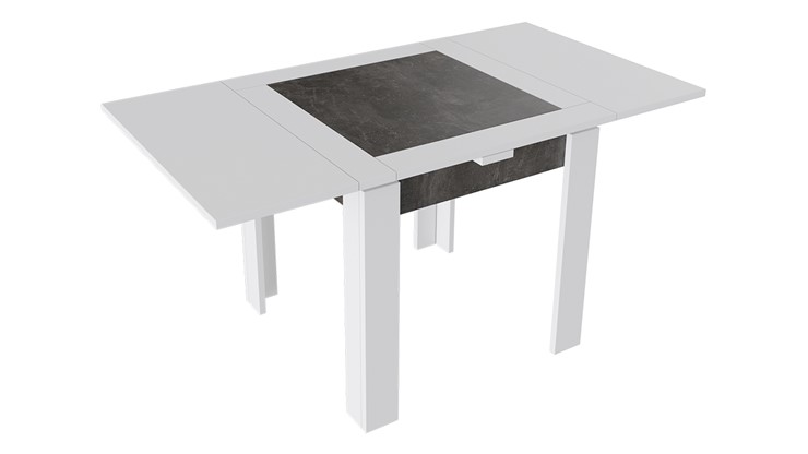 Кухонный стол раздвижной Хьюстон тип 3 (Белый/Ателье темный) в Миассе - изображение 1