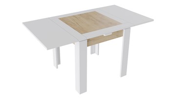 Обеденный раздвижной стол Хьюстон тип 3 (Белый/Дуб Крафт золотой) в Миассе - предосмотр 1