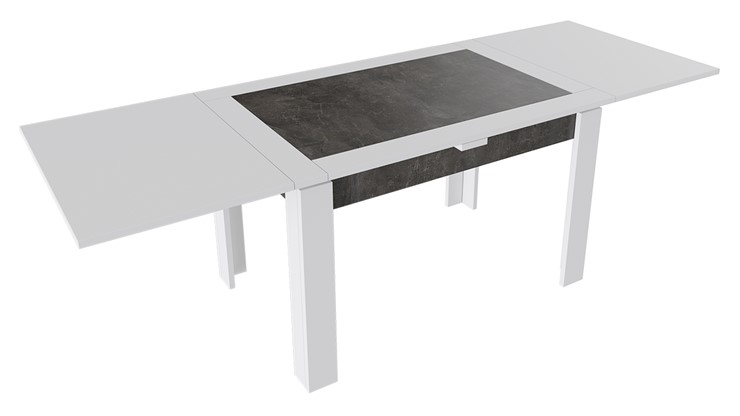 Кухонный раскладной стол Хьюстон тип 4 (Белый/Ателье темный) в Копейске - изображение 1