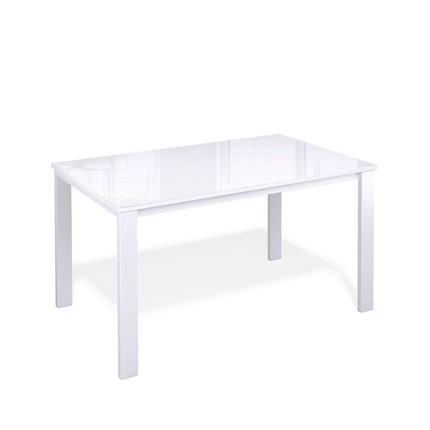 Кухонный раскладной стол Kenner LL1200 белый/стекло белое глянец в Миассе - изображение