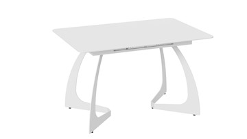 Раздвижной стол Конкорд Тип 2 (Белый муар/Стекло матовое белое) в Челябинске - предосмотр 2